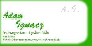adam ignacz business card
